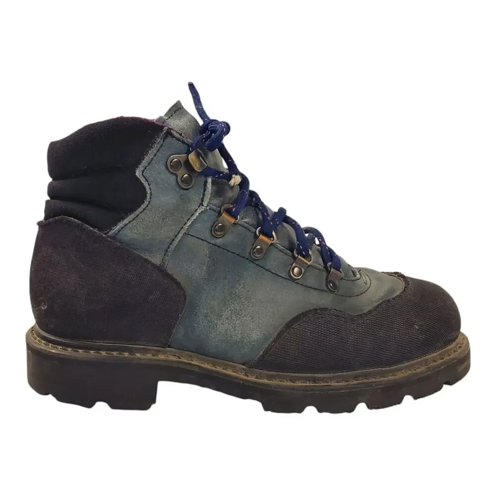 RED WING SHOES Boots Mens Size 6 Blue Black Canvas Combat ANSI Z41 PT91 Workwear